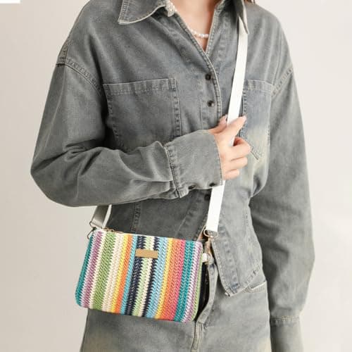 WSXQAZ Straw Beach Bag for Women, Straw Beach Tote Bag Women, Shoulder Bags — view 3