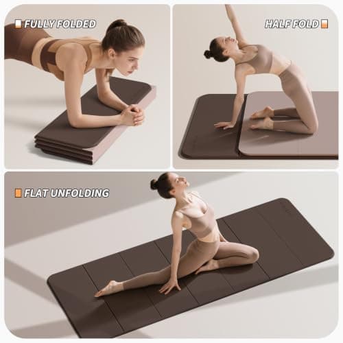 PAIDU Foldable Yoga Mat 10MM Thick SGS Certified TPE 190x66cm Portable — view 2