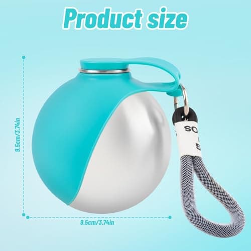Portable Dog Water Bottle - 2-in-1 Pet Water Bottle with Foldable Silicone Bowl, Stainless Steel Dog Travel Water Bottle, Leak Proof & Compact, Ideal for Outdoor Walking Hiking Travels, 285ml — view 2