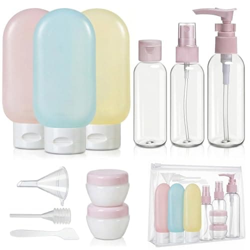 Travel Bottles for Toiletries, CAA Approved 11 PCS Travel Bottles Kit