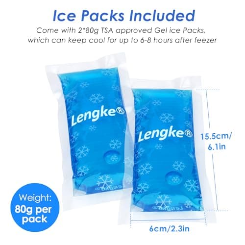 YOUSHARES Insulin Cooler Travel Case, GLP-1 & Insulin Pen Cool Bag, TSA Approved Medication Cooler with 2 x 80g Ice Packs, Large Capacity, Holds 4-5 Pens, Fits Monjaro, Ozempic & Diabetic Supplies — view 5