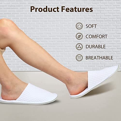 Anmerl Disposable Guest Slippers - Non-Slip Washable Hotel Shoes — view 5