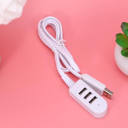 Mini Multi Port USB Hub 3a Extension Cable White Plastic — view 6