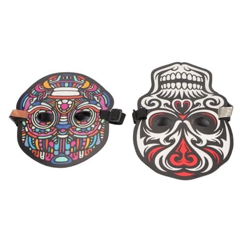 EMUKOEP Voice Controlled LED Face Cover with EL Wire for Holiday Celebrations, Suitable for Adults and 2 Pack — view 5