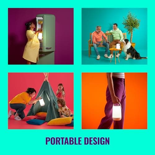 WiZ Mobile Colour Portable Smart LED Table Lamp [UK Plug] WiFi Smart Connected Lighting. App Control for Indoor Livingroom, Bedroom, Dining. — view 5