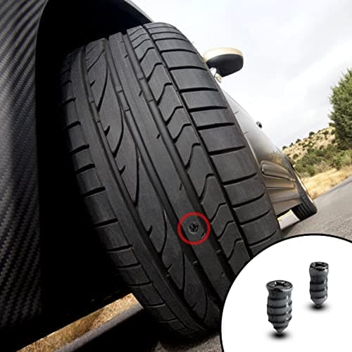 Brelet 50Pcs Tyre Repair Kit Rubber Nails & Screwdriver, Self-Service Car Puncture Repair Tool for Motorcycle Auto Car, Universal Tire Fast Repair Kit (25 S+25 L) — view 6