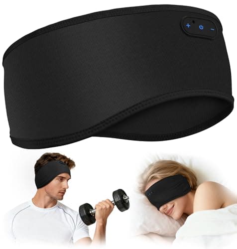 MUSICOZY Sleep Headphones Breathable Bamboo Cotton Headband Headphones