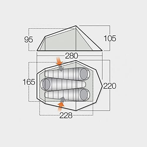 Vango Banshee 300 Tent for 3 People, Wild Camping Tent, Backpacking Tent, DofE Recommended Kit, Green, One Size — view 3