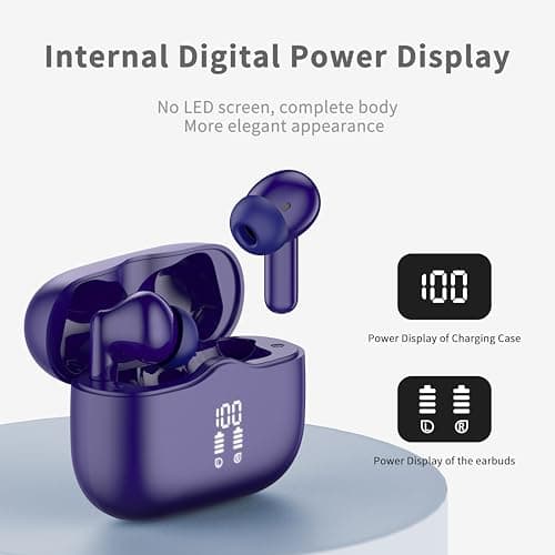 Wireless Earbuds Bluetooth 5.4 with HiFi Stereo Bass, 40H In‑Ear Earphones — view 3