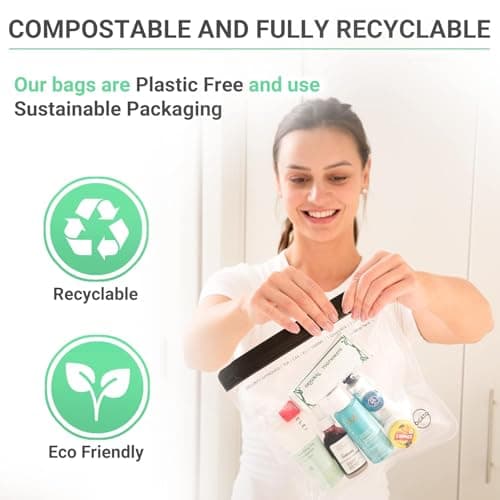 Ogato Clear Toiletry Bag, TSA-Style Airport Approved, Leakproof, 3-Pack — view 4