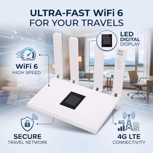 YUEHISY Portable WiFi 6 Travel Router with SIM Slot — view 5