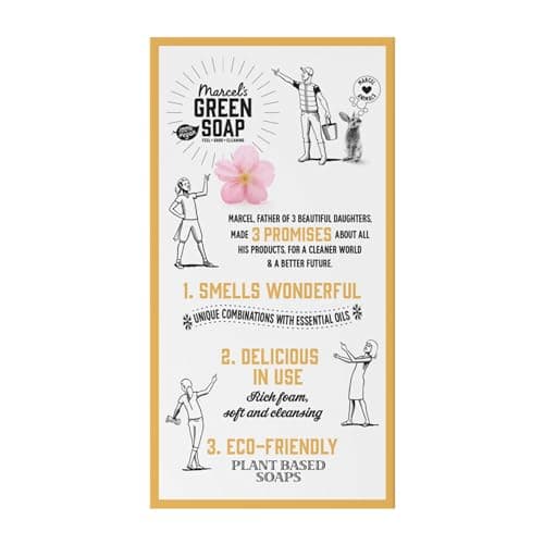 Marcel's Green Soap - Body Bar Vanilla & Cherryblossom - Saves 3 bottles of regular Shower Gel - 100% Eco friendly - 100% Vegan - 97% Biodegradable - 150 G — view 2