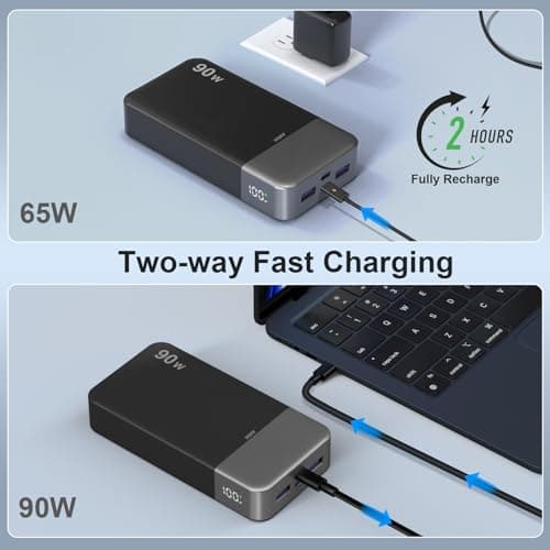 JUOVI 90W Laptop Power Bank Fast Charging 20000mAh — view 6