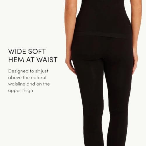 Boody Women's Base Layer Leggings | Organic Bamboo Womens Loungewear | Seamless Activewear for Women Black — view 4