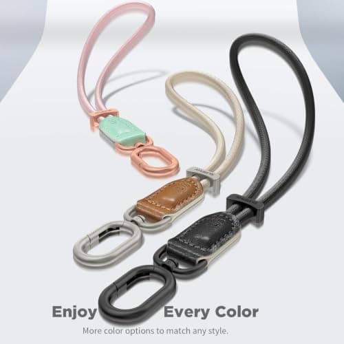 SURPHY Leather Strap for Phone, Adjustable Stylish Anti-Theft Wrist Lanyard — view 6