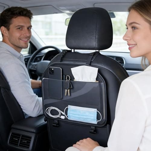 Car Tablet Mount,Tablet Storage Bag,Car Seat Back Organizer - for Van Travel Road Trip Long Drive Daily Commute Vehicle Truck SUV — view 2