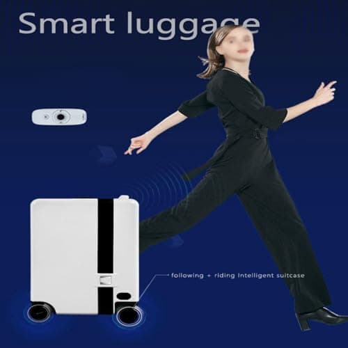 Carry-Ons Smart Suitcase, Fingerprint Unlock Aluminum Frame Carry On Hardside Luggage with Spinner Wheels and TSA Lock, Auto Follow, APP Control — view 5