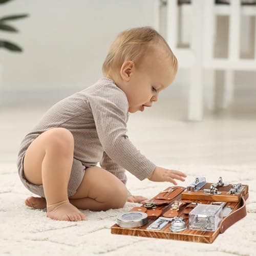 Jacootoys Busy Board for Toddler Travel Toy Activity Board Fine Motor Skill — view 5