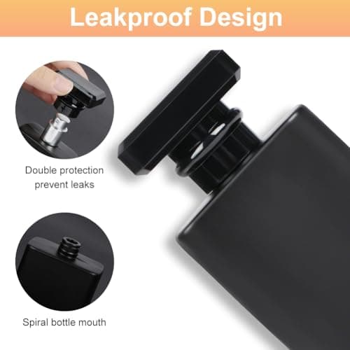 LOPHE Perfume Atomiser 2 x 50 ml, Refillable Perfume Travel Bottle, Black, Mini Portable Spray Bottle for Travel Men and Women — view 4