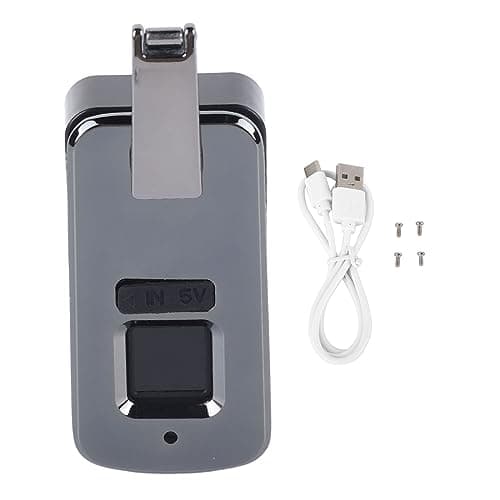 Cryfokt Fingerprint Lock Small Keyless Biometric Lock for Travel Suitcases Bags Aluminium Alloy 3.7V Compact Size (Gray) — view 6