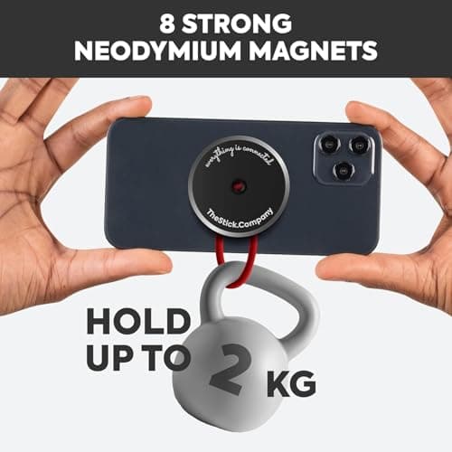 IMStick Classic Magnetic Phone Stand for Desk - 100 Ways to Use: Car Vent, Headrest, Golf Cart, Airplane, Stroller Phone Holder - Compatible with Smartphones and Tablets — view 4