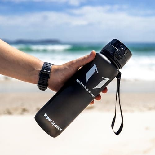 Super Sparrow Sports Water Bottle - 500ml - Non-Toxic BPA Free & Eco-Friendly Tritan Co-Polyester Plastic - For Running, Gym, Yoga, Outdoors and Camping — view 5
