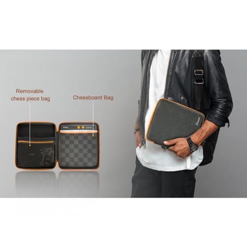 Chessnut Go Ultimate Portable Travel Electronic Chessboard with Full Piece Recognition and Strong Magnetic Adhesion - Perfect Desk or Travel Size (Grey) — view 5