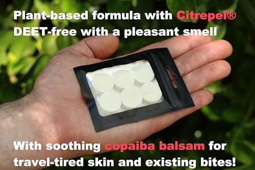 Repellets – Compact insect repellent wipes ideal for travel & everyday carry. Repels mosquitoes, ticks & biting flies. With Citrepel® & rainforest botanicals. DEET-free formula. 2 packs of 6. UK-made. — view 5