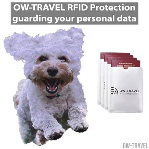 OW-Travel RFID Blocking Passport Protector Sleeves, TÜV Certified, 4 Pcs — view 2