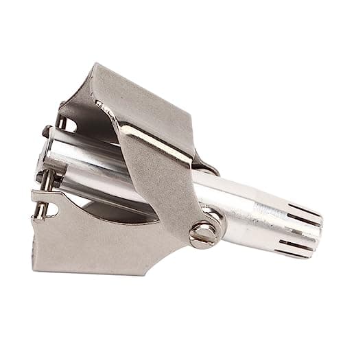 Generic Compact Stainless Steel Nasal Hair Trimmer with 12- Cutter and R Shaped Head, Suitable for Men and Women, Easy Clean Travel Grooming Device for Daily Maintenance — view 3