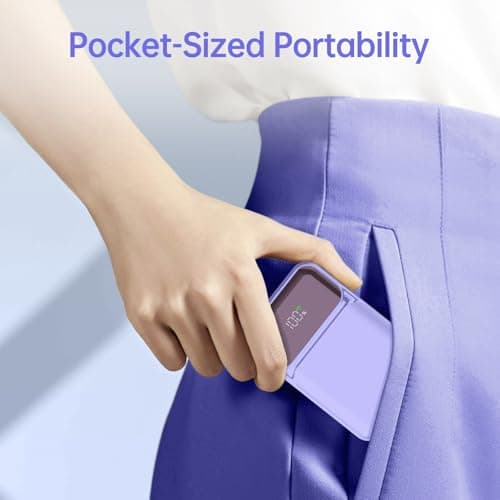 Power Bank With Built in Cables 10000mAh, 22.5W Fast Charge Portable Charger, USB C Battery Pack with 4 Outputs & 3 Inputs Compatible with iPhone 16 15 14 13 iPads Tablets and More — view 3