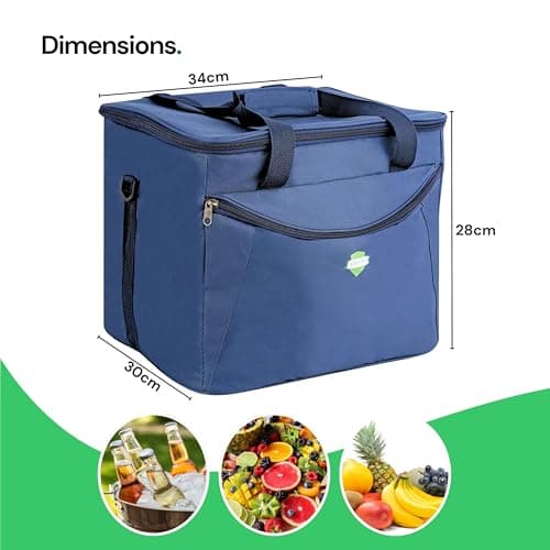 ADEPTNA Portable Lightweight Extra Large 30 Litre 60 Can Insulated Cooler Cool Bag Collapsible - BBQ Picnic Camping Festivals — view 2