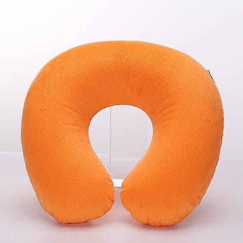 ulafbwur U-Shaped Travel Pillow Support Neck Neck Pillow Cushion U-Shaped Pillow Practical Orange One Size — view 2