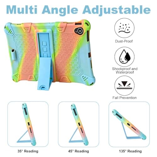 10.1 Inch Tablet Case Kids Hybrid Case with Pen Shoulder Strap,Blue — view 3