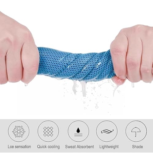 Gym Towels, 3 Pack Cooling Towel Soft Microfiber with Portable Silicone Sleeves, Breathable Instant Towels, Microfiber Soft Quick Dry Gym Towel for Sport Camping Swim Fitness(30 x 90cm, 3 Colors) — view 4