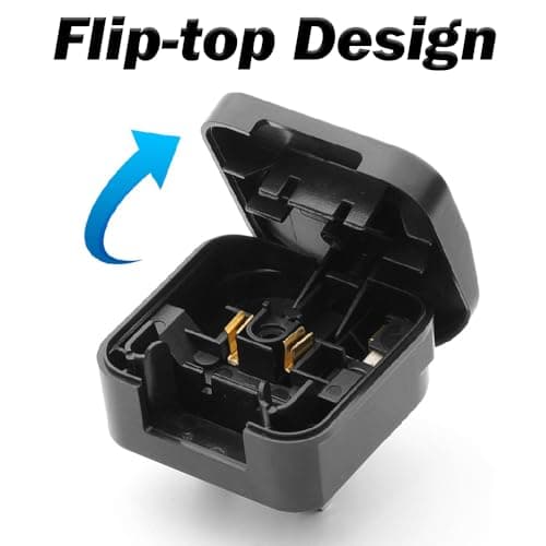 US to UK Plug Adapter 13A with Safety Fuse & Screwdriver — view 6