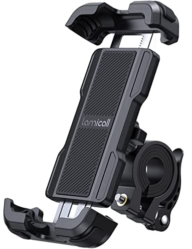 Lamicall Mobile Phone Holder Bicycle, Mobile Phone Holder Motorcycle - Universal 360° Bicycle Holder for iPhone 17 16 15 14 Pro Max Plus Air, 13 12 Pro Max Mini, 11, Xs Max, XR, X, 8, Samsung S25