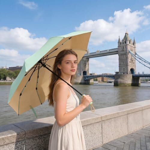 Windproof Strong Automatic Folding Travel Premium Large Umbrella for Rain — view 4