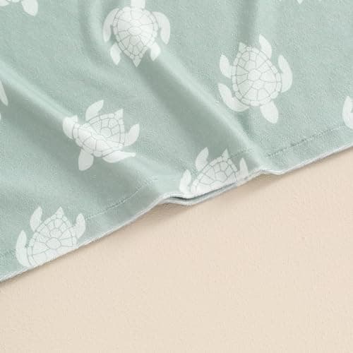 Kids Toddler Baby Boy Hooded Poncho Towels (Sea Turtle Green, 6-12 Months) — view 6