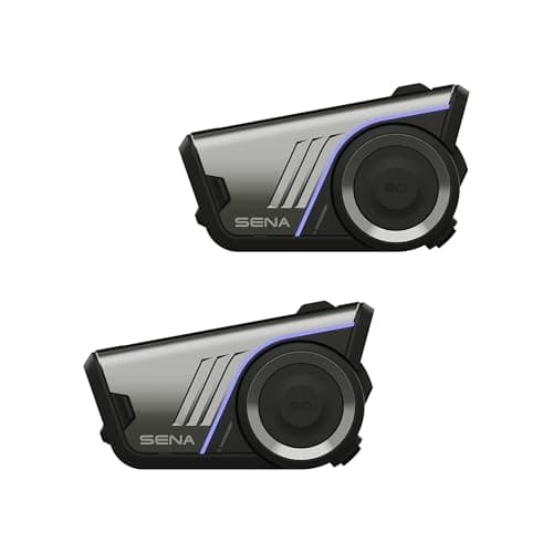 Sena 60S Motorcycle Communication Headset with WAVE, Mesh 3.0, and Bluetooth Intercom, IPX7 Waterproof, 24 hr Battery, 2 km Range, 2nd Generation SOUND by Harman Kardon Helmet Comms System, Dual Pack