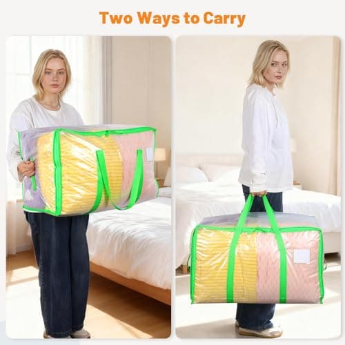 Dntorx 4 Pack 105L Moving Bags Clothes Storage Bags Drom Packing Box, Green — view 6
