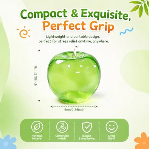 Apple Squishy Fidget Toy, Realistic Fruit Design Stress Ball — view 4