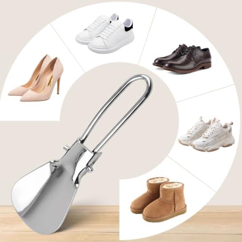 ACKKOR 2 PCS Folding Metal Shoe Horn Small 12cm for Travel and Storage Use — view 5