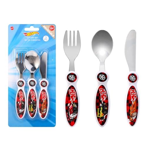 Hot Wheels Kids 3 Piece Cutlery Set – Includes Knife, Fork and Spoon — view 3