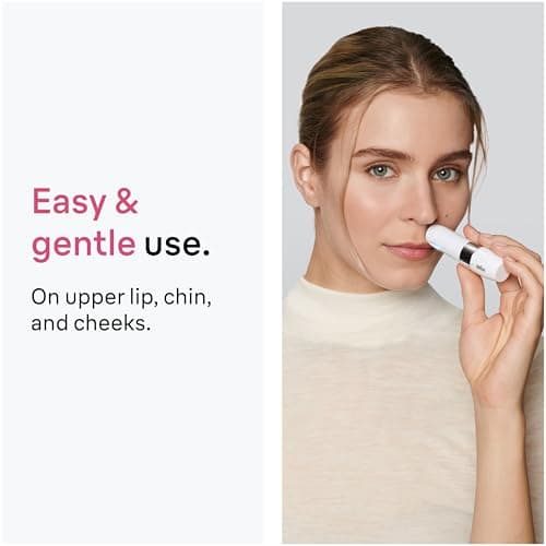 Braun Mini Facial Hair Remover for Women, FS1005, White — view 3
