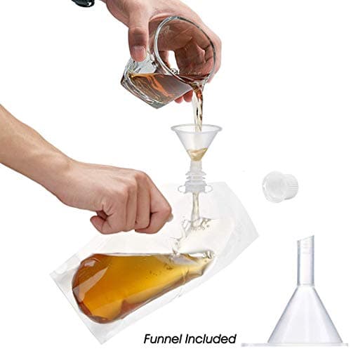 Cruise Liquor Flask Kit for Travel,Concealable and Reusable Rum Runner Alcohol,Leak-Proof, BPA-Free,Juice Travel Plastic Flasks Liquor Bags for Sneak Drink（4-3Kit） — view 5