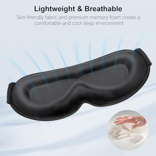 Gritin 100% Blackout Sleep Masks for Women & Men - Zero Eye Pressure Mask — view 6