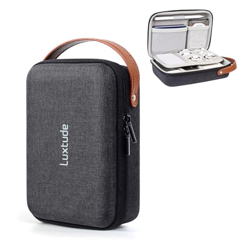 Luxtude Hard Cable Organiser Bag, Electronic Travel Case, Portable Tech Accessories Case for Charger/Mouse/Cash/Card/Apple Pen