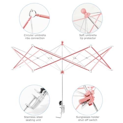 Yarn Swift, Yarn Winder for Crocheting,Wool Winder and Winder Umbrella Knitting,Manual Knitting Yarn Winder for Wool Yarn String — view 4