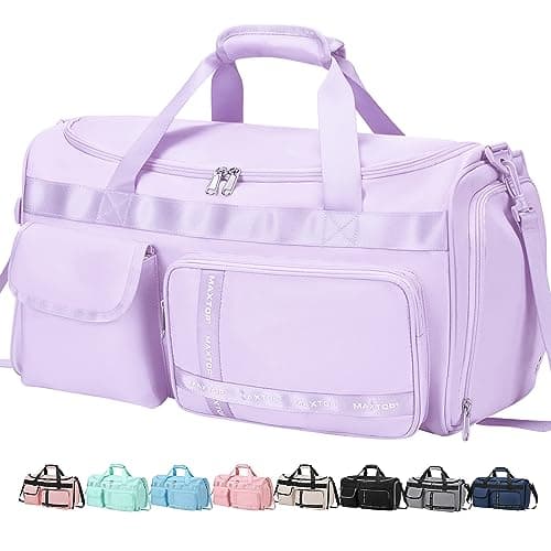 MAXTOP Travel Duffle Bag for Women Carry On Tote Weekender Overnight Bag Large Capacity Duffel Bag with Shoe Compartment,Gym Tote Bag with Dry and Wet Separation